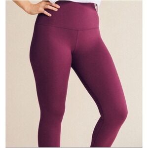 Barre3 Burgundy Signature High Waist‎ Leggings Womens Size XS